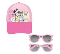 Gorra y Gafas de Sol Bluey Set Niños Original - Gorra Infantil Ajustable y Gafas de Sol UV400 Protección Solar Diseño Bluey, Complementos Verano Niño y Niña para Playa y Piscina