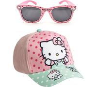 Gorra y Gafas de Sol Hello Kitty Set Infantil Original para Niñ@s Unisex - Gorra y Gafas Hello Kitty Accesorios Verano Gafas Protección UV y Gorra Ajustable