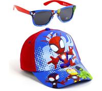 Gorra y Gafas de Sol Marvel Set Infantil Original para Niñ@s Unisex - Gorra y Gafas Avengers Accesorios Verano Gafas Protección UV y Gorra Ajustable
