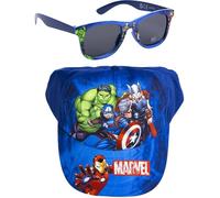 Gorra y Gafas de Sol Marvel Set Infantil Original para Niñ@s Unisex - Gorra y Gafas Avengers Accesorios Verano Gafas Protección UV y Gorra Ajustable