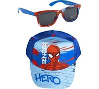 Gorra y Gafas de Sol Marvel Set Infantil Original para Niñ@s Unisex - Gorra y Gafas Avengers Accesorios Verano Protección UV Ajustable