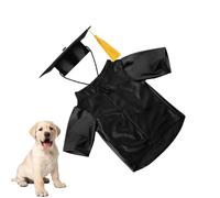 Gorra Y Toga De Graduación para Perros,Conjunto Lavable para Mascotas | Camisa Lavable con Borlas para Cachorros, Muñecas Y Halloween