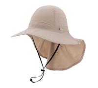 Gorraproteccion Solar 50 Hombre Gorracon Protector Cuello-Nuca Protectores Uvsombrero Trekking Transpirable Alaancha Parasol DiseñO Ligero para Senderismo De Pescay Trekking (Khaki, One Size)