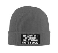Gorras Beanie de Punto Lo Siento si te ofendí al Usar Hechos. Slouchy Skull Cap Ligero Gorros Beanie Sombrero para Esquí Deporte Running
