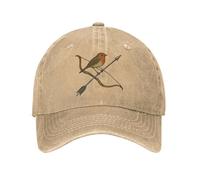 Gorras béisbol para hombres mujeres con arco flecha Robin Hood clásico Gorras mezclilla desgastada dibujos animados Gorras lavadas Entrenamientos al aire libre Sombreros suaves duraderos cómodos