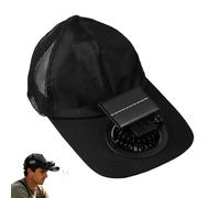 Gorras Con Ventiladores Solares | Carga USB Y Protección UV - Gorras de Béisbol de Malla Fresca Con Mini Ventilador | Para Playa Senderismo Pesca Viaje Concierto Jardín Picnic Adulto, Negro