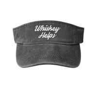 Gorras de algodón con visera Whiskey Helps Sport para hombre y mujer, color