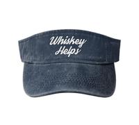 Gorras de algodón con visera Whiskey Helps Sport para hombre y mujer, color