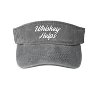 Gorras de algodón con visera Whiskey Helps Sport para hombre y mujer, color