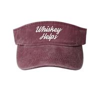 Gorras de algodón con visera Whiskey Helps Sport para hombre y mujer, color