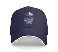 Gorras De Beisbol Bandera De Escocia con Raíces Escocesas, Nacida En Estados Unidos, De Estilo Vintage. Transpirable Gorras De Béisbol Casuales Gorra para Running Golf Adulto