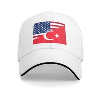 Gorras De Beisbol Bandera Turca Vintage De La Mitad De Estados Unidos Casuales Gorras De Hombre Transpirable Gorra De Béisbol para Running Adulto Tenis