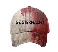 - Gorras de béisbol con Efecto Sangre, Gorras aterradoras para Hombres y Mujeres, Sombrero Ajustable con Manchas de Sangre para Halloween Carnaval Juego de rol y