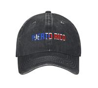Gorras de béisbol con Mapa de Bandera de Puerto Rico para Hombres y Mujeres, algodón Envejecido, Gorras Ajustables de Verano al Aire Libre