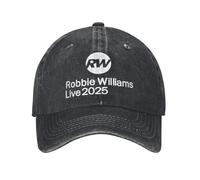 Gorras de béisbol de Concierto Robbie Williams Live 2025 para Hombres y Mujeres Gorra de Sol de algodón Desgastado RW Singer Entrenamientos al Aire Libre Gorras Ajustables