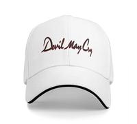 Gorras de béisbol de Hombre Hombres, Anime Logo de Devil-May, Conjuntos de Crys, Gorras de béisbol Unisex, Juego Original, Gorra de Camionero Sombrero de Viaje Retro, Gorra Solar Ajustable