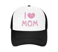 Gorras de béisbol de Malla Rosa románticas I Love Mam Regalo de mamá, Mujeres Hombres, Protector Solar de Playa Femenino de Primavera, Gorra de Hip Hop de Camionero