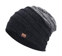 Gorras de béisbol de punto grueso para hombre, con forro cálido, unisex, para invierno, Negro, Talla única