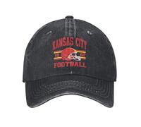 Gorras de béisbol de Rugby de fútbol clásico de Kansas City Unisex Gorra de Mezclilla desgastada Snapback Gorra Deportiva Logo de Casco Gorras Ajustables al Aire Libre