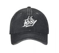Gorras de béisbol Estilo Unisex de Lil Baby Street Gossip Freestyle Estilo Unisex Gorras de Denim Desgastadas Hip Hop Gorra de Sol para Actividades al Aire Libre Vintage