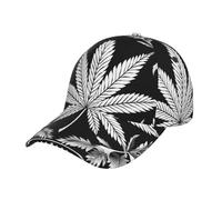Gorras de Beisbol Follaje de cannabis Marihuana Hippie Trivial Y Blancos | Gorras Deportivas Viaje 57-60Cm Transpirable Gorra de Malla Casuales GGorra Running Uso Diario