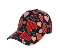 Gorras De Béisbol Impresión De Corazones del Día del Amor Ajustable Gorra Béisbol Cómodas Sombrero para Verano Deportiva Correr