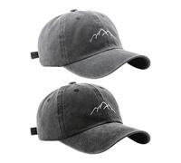 Gorras de béisbol para Hombre de 2 Piezas, Gorras de béisbol con Bordado de montaña, Sombreros para el Sol Retro, Gorras Deportivas para Hombre, Sombreros de Verano