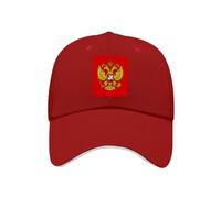 Gorras de béisbol para hombre y mujer - Gorra de béisbol transpirable de algodón con la bandera de Rusia para hombre, ideal para correr, golf, gimnasio, entrenamiento, deportes, moda y oficina (rojo