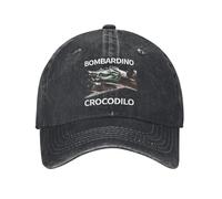 Gorras de béisbol para Hombres Bomb ardiro Crocodilo Gorra Italiana de Denim Lavada Brainrot Vintage Gorra Snapback Ajustable de Verano al Aire Libre