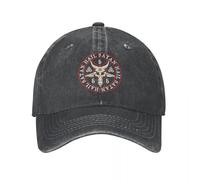 Gorras de béisbol para Hombres, Gorras de béisbol Vintage Hail Satan in Occult Inverted Pentagram para Hombres Mujeres Desgastadas Lavadas Snapback Sombreros Blandos Gorra