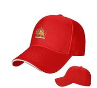 Gorras de béisbol para mujer | Sombreros de viaje unisex y ajustable - con diseño de león para deporte y fitness | para golf Gym Running Ciclismo Senderismo , rojo