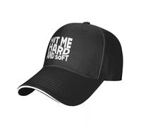 Gorras de béisbol Personalizadas Blancas y Rojas Hit Me Hard and Soft para Hombre Coquette Fashion Peaked HatAlgodón para Todas Las Estaciones
