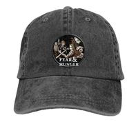 Gorras de béisbol Retro Fear The Hungers Indie Game Icon para Hombres y Mujeres Denim Desgastado Gorras de Sol para Entrenamientos Gorras Suaves sin Estructura Sombrero de algodón,