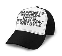 Gorras de béisbol, sombreros militares, sombreros de papá para el día del padre, regalo de acción de gracias, la felicidad depende de nosotros mismos, cita inspiradora, motivación, tipografía, inv