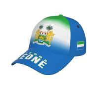 Gorras de béisbol Unisex con Estampado 3D de la Bandera de Sierra Leona en Degradado de Color, Gorra patriótica para dep