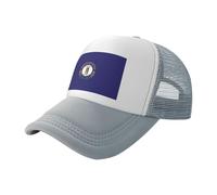 Gorras de béisbol unisex con estampado de la bandera del estado de Kentucky, ajuste cómodo, para pesca, deportes, viajes, camping, Gris, talla única