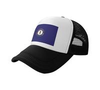 Gorras de béisbol unisex con estampado de la bandera del estado de Kentucky, ajuste cómodo, para pesca, deportes, viajes, camping, Negro, talla única