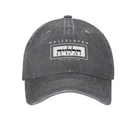 Gorras de béisbol Vintage Yeshua Halleluyah escritas en Hebreo e inglés para Hombres y Mujeres Gorra de Mezclilla desgastada Snapback Gorra de Verano