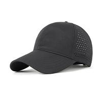 Gorras de béisbol XXL de gran tamaño, gorra deportiva de malla de secado rápido para cabezas grandes de 22 a 25 pulgadas, impermeable y ligero para correr., Negro -, XX-Large