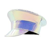 Gorras de capitán de piel sintética popular, sombrero de festival de música, espectáculo de escenario, sombrero marino para eventos especiales, accesorio de moda