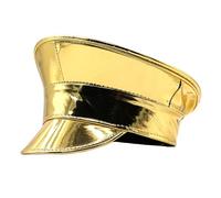 Gorras de capitán de piel sintética popular, sombrero de festival de música, espectáculo de escenario, sombrero marino para eventos especiales, accesorio de moda