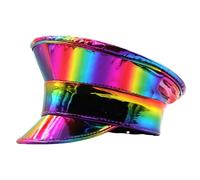 Gorras de capitán de piel sintética popular, sombrero de festival de música, espectáculo de escenario, sombrero marino para eventos especiales, accesorio de moda