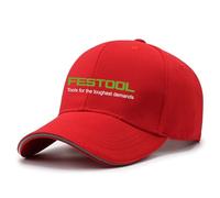 Gorras de Hombre Beisbol con Visera F.e.s.t.o.o.l, Gorra Running Visera Casual de Vintage, Clásica Protección Solar Unisex Gorras de Golf, Sombra(Red)