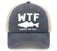 Gorras De Hombre ¿Dónde Está El Fish? Transpirable Gorras De Béisbol Unisex Gorra Baseball para Golf Running Adulto