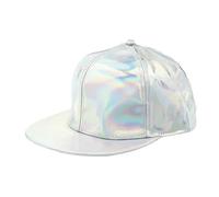 Gorras de hombre Gorra De Béisbol De Hip Hop Que Cambia De Color Arcoíris, Gorra Snapback Para Adultos, Gorras De Camionero Informales Para Exteriores, Sombreros Ajustables De Hueso Informales-Plata