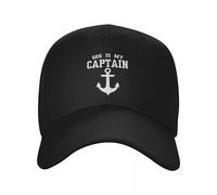 Gorras de Hombre Gorra de béisbol Personalizada Cool God Is My Captain para Mujeres y Hombres Gorra de papá Unisex Ajustable Hip Hop Sun Hat Regalos para Hombre