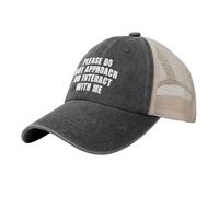 Gorras De Hombre por Favor, No Te Acerques Ni Interactúes Conmigo. Soft Gorra De Malla Lavable Gorra para Running Acampada Golf