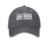 Gorras De Hombre Tengo Un Frasco De Tierra Y Esto Es Lo Que Hay Dentro. Transpirable Gorra para Hombre Lavable Gorra Hombre para Golf Tenis Deporte