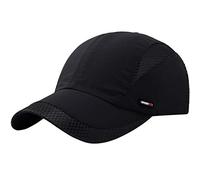 Gorras de Hombre Unisex Algodón Ajustable de Sombrero Gorra Verano Transpirable Casuales para Casuales Running (Black, One Size)