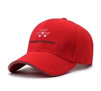 Gorras de Hombre Verano MAS-SEY Fer-GUSON com Impresa, Gorra de Trucker Unisex Ajustable Cómoda, Transpirable Gorra de Motocicleta Ajustable-Red||One Size